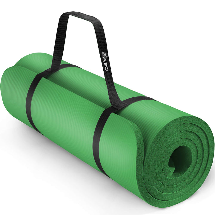 TRESKO Yogamatte Phthalatfrei - Gymnastikmatte rutschfest, Pilatesmatte Fitnessmatte mit Tragegurt,