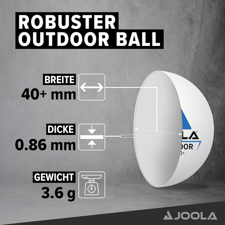 JOOLA 54206 Tischtennisschläger Carbon X Pro, 2 MM Schwammstärke, Schwarz/Grau & 42183 Tischtennisbä