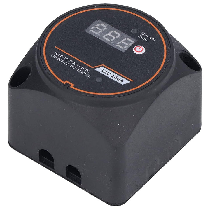 Spannungsempfindliches Relais 12V 140A Doppelbatterierelais Wasserdichte Digitalanzeige Split-Batter