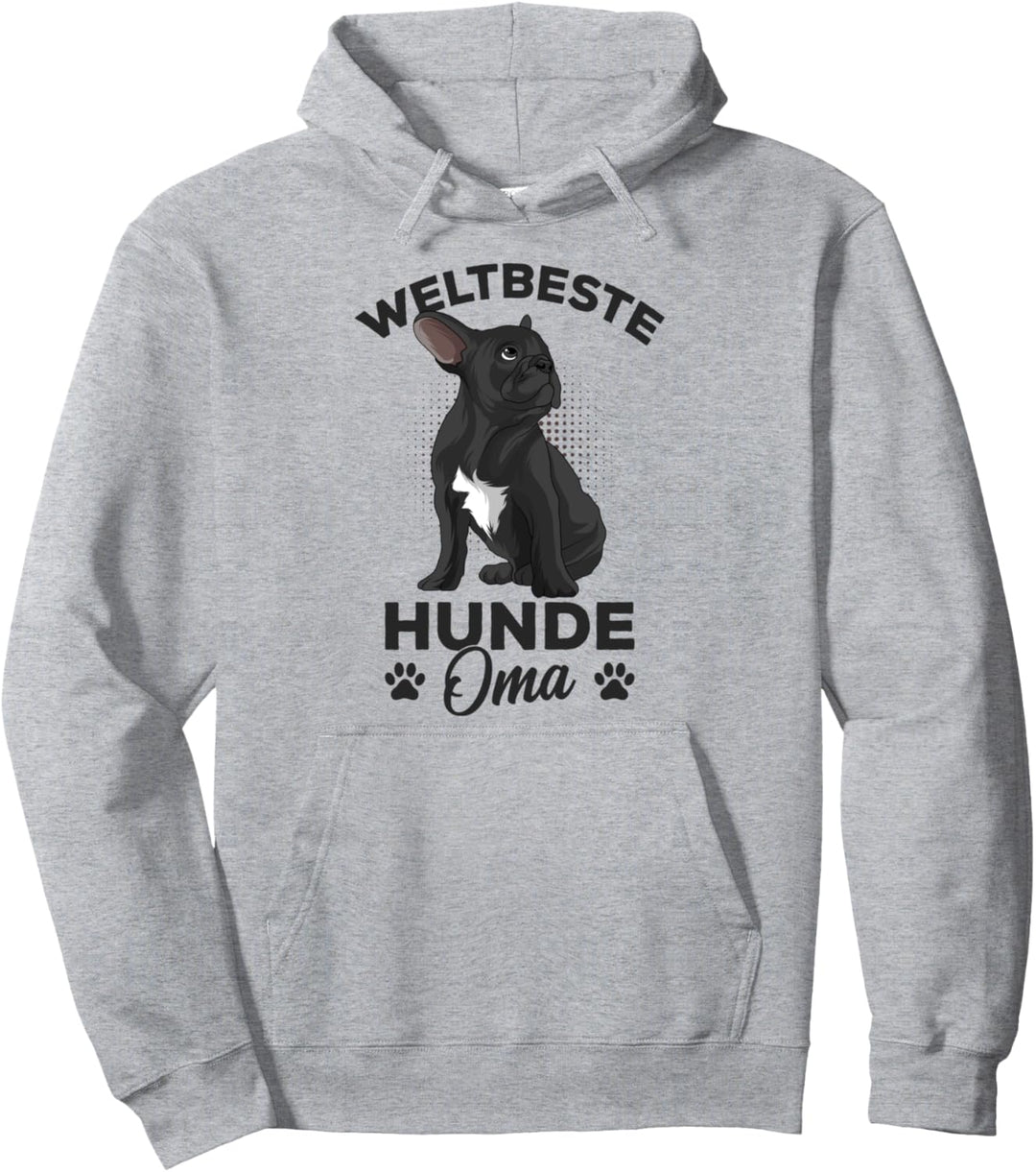 Weltbeste Hunde Oma Französische Bulldogge Frenchie Frauchen Pullover Hoodie