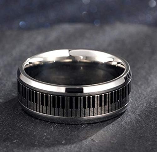 Miniblings Klavier Ring Fingerring Edelstahl Drehring Keyboard Flügel Musiker - Handmade Modeschmuck