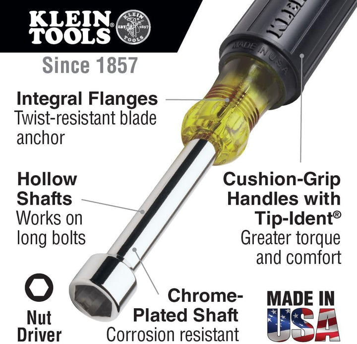 Klein Tools 65160 Steckschlüsselsatz, Gelb mit schwarzem Griff