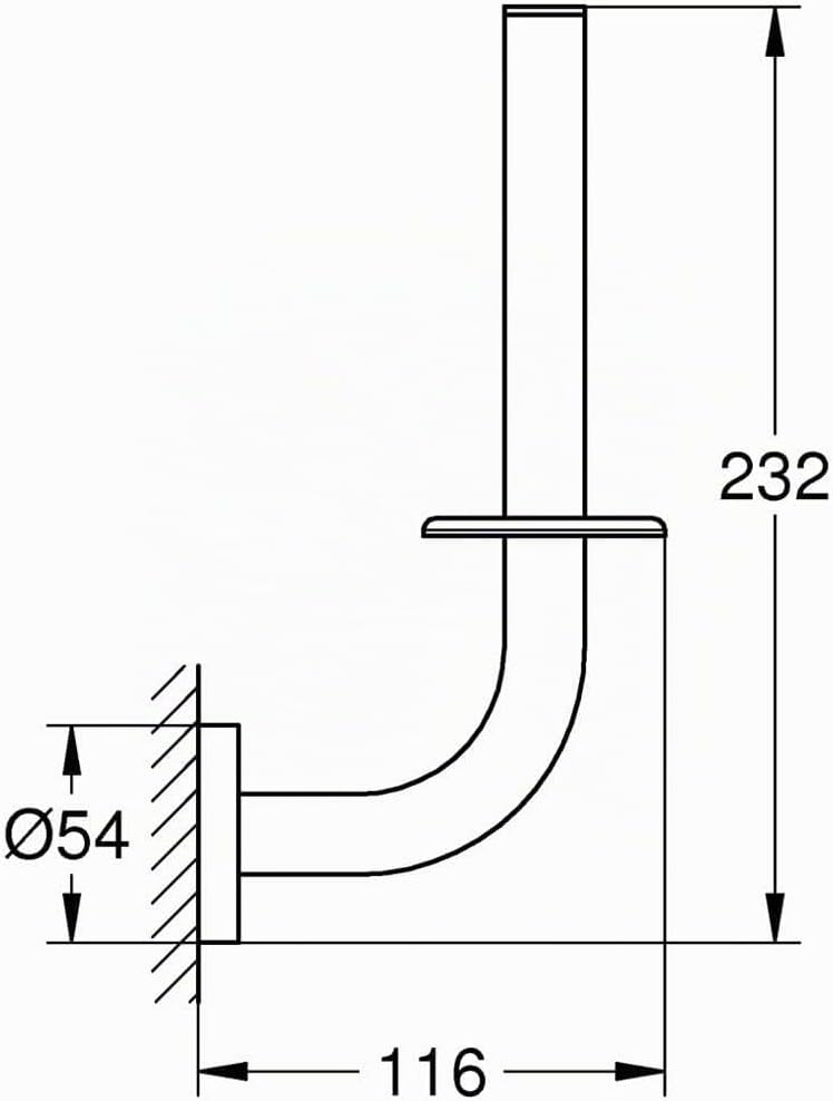 GROHE Essentials - Reservepapierhalter (Wandmontage, verdeckte Befestigung, zum Bohren oder Kleben),