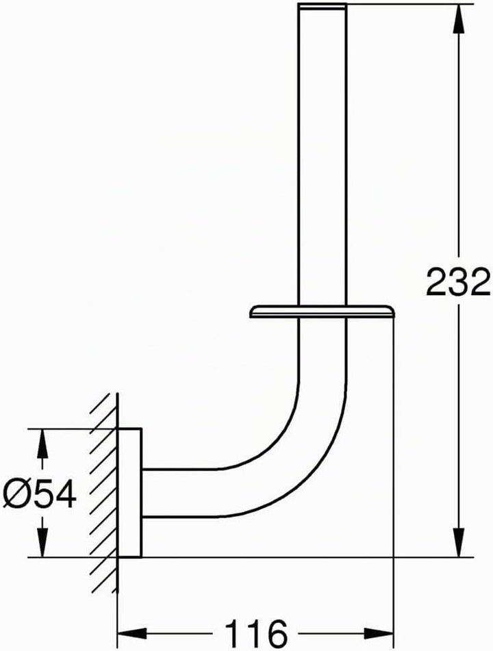 GROHE Essentials - Reservepapierhalter (Wandmontage, verdeckte Befestigung, zum Bohren oder Kleben),