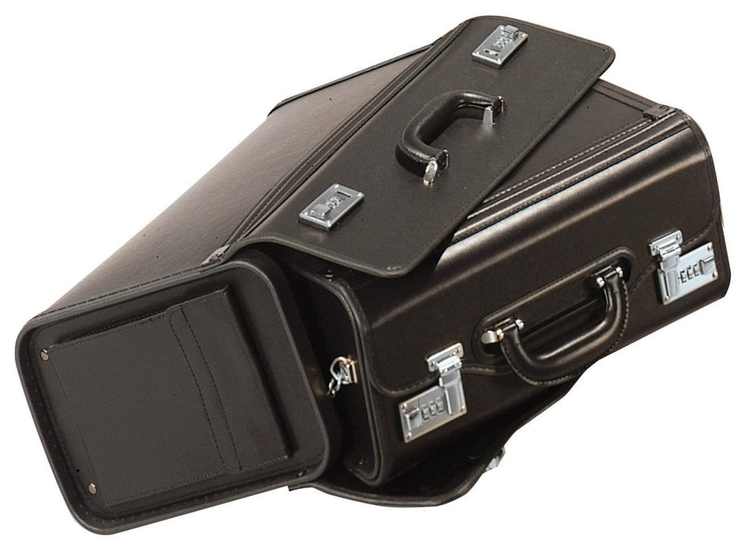 Business Pilotenkoffer 2er Set Aktenkoffer 51cm Gross 46cm Klein Schwarz