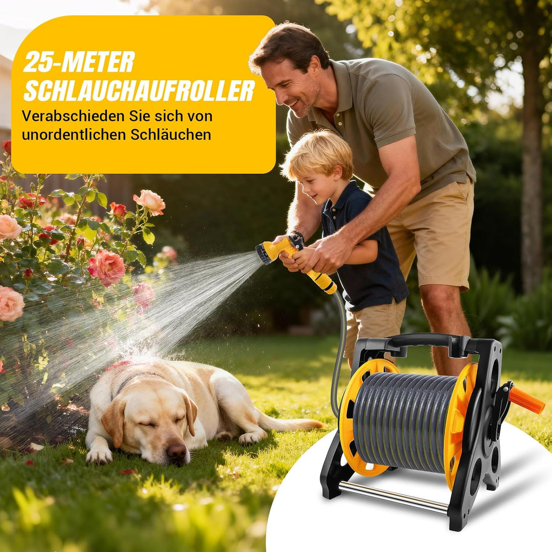 Gartenschlauchwagen mit Anti-Verdrehungs, robuster Wasserschlauch-Aufbewahrungswagen, tragbare Aufwi