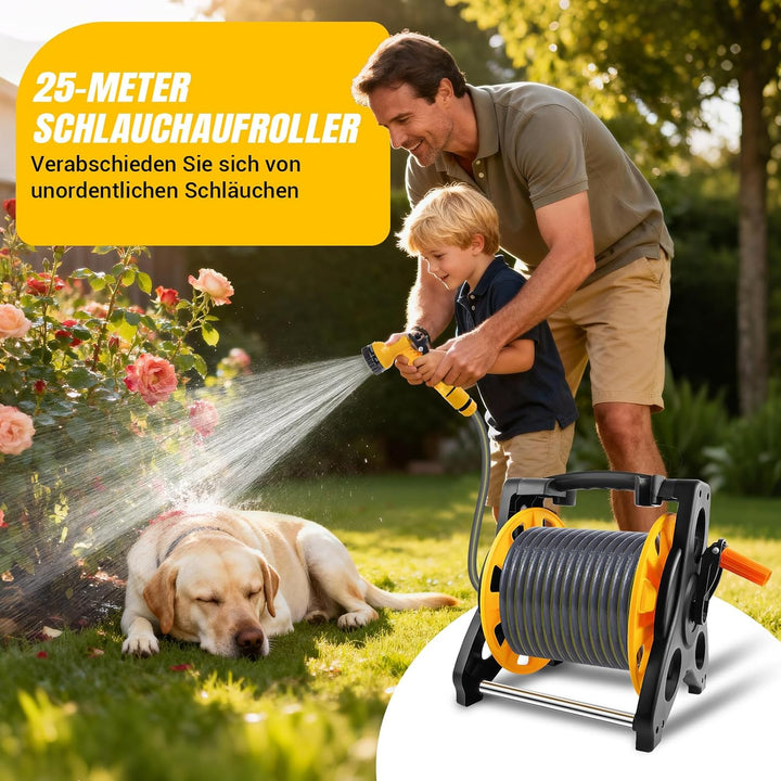 Gartenschlauchwagen mit Anti-Verdrehungs, robuster Wasserschlauch-Aufbewahrungswagen, tragbare Aufwi