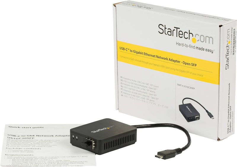 StarTech.com USB-C auf LWL Konverter - Offener SFP - USB 3.0 Gigabit Ethernet Netzwerk Adapter - 100