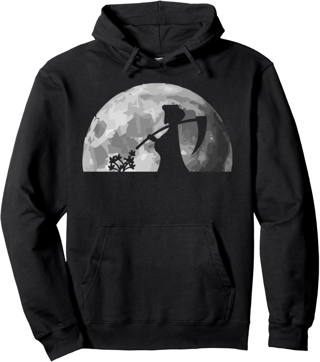 Gothic and Dark Wave Motiv Tod in Rente Sensenmann Pullover Hoodie