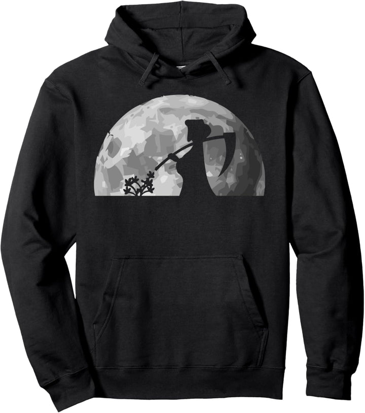 Gothic and Dark Wave Motiv Tod in Rente Sensenmann Pullover Hoodie