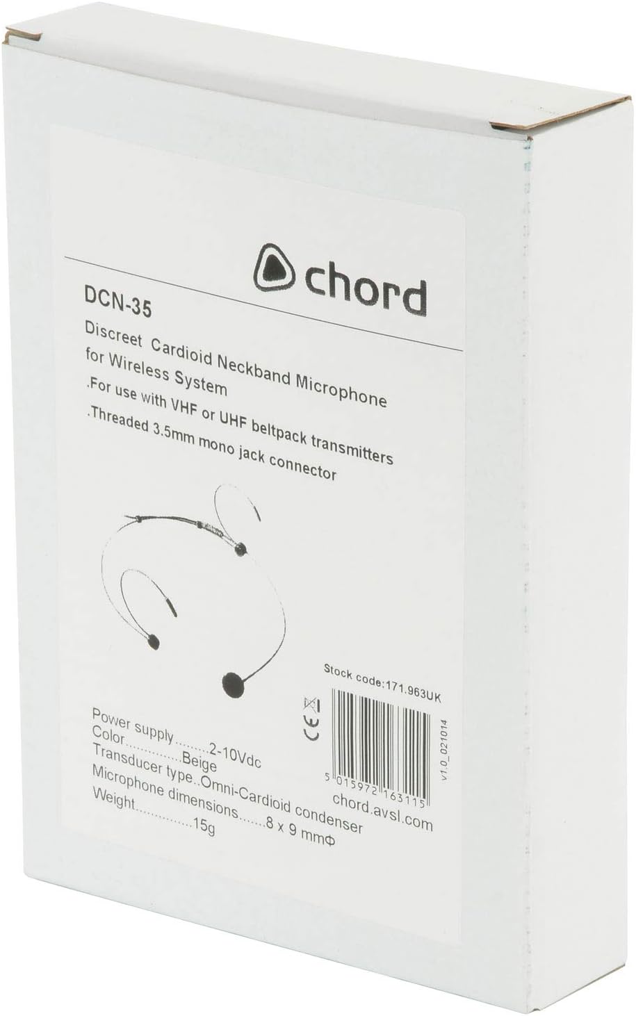 Diskretes Nackenbügel-Headset-Mikrofon in Nieren-Form Cardioid, Cardioid