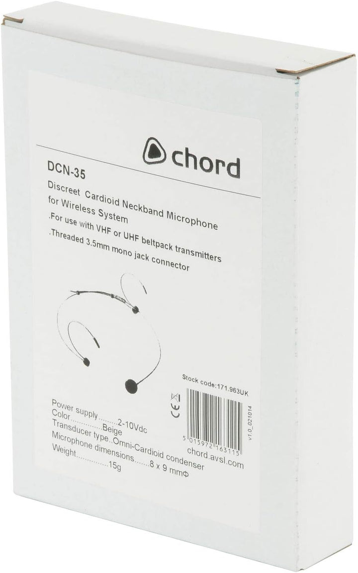Diskretes Nackenbügel-Headset-Mikrofon in Nieren-Form Cardioid, Cardioid