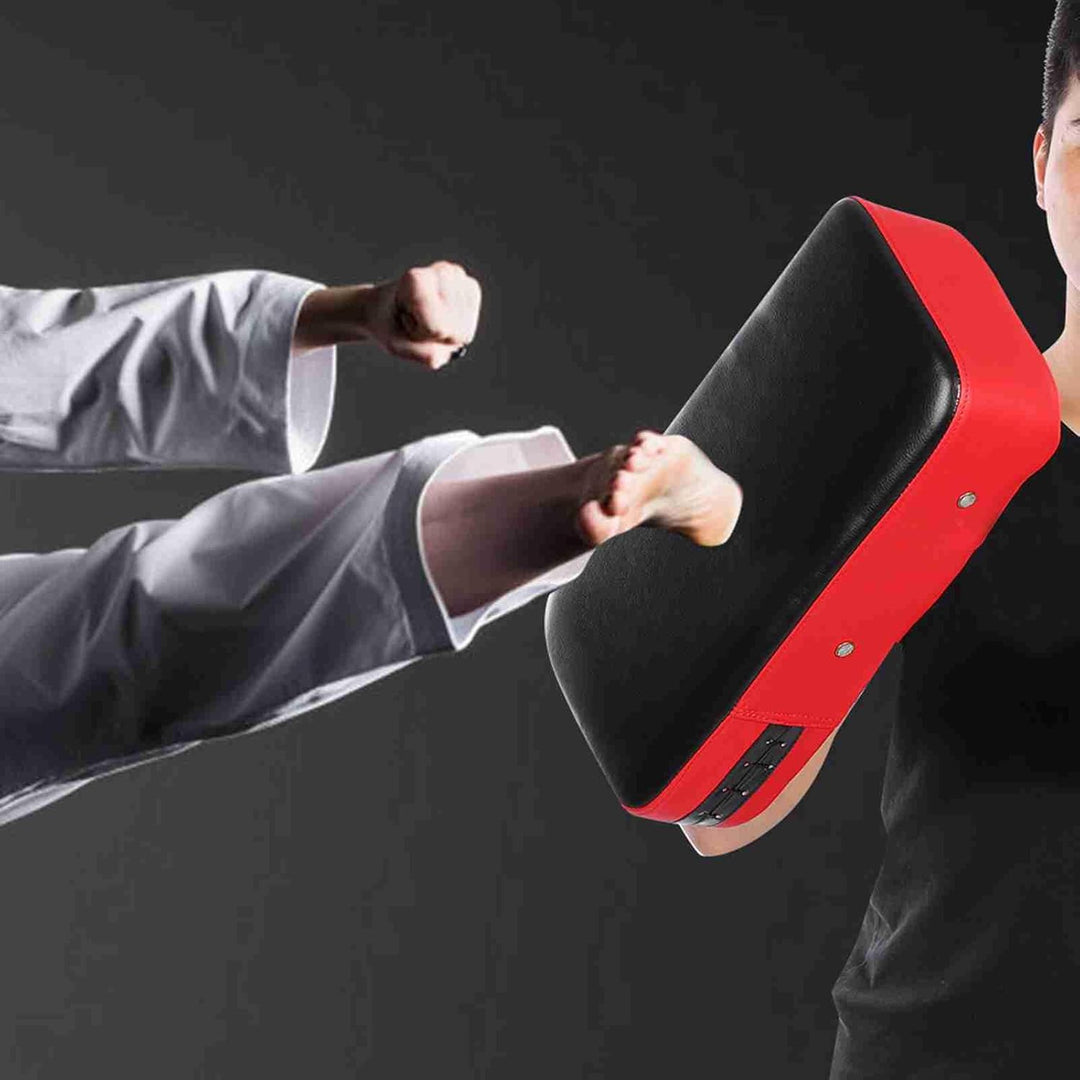 Kampfsport-Schlagpolster, PU-Leder-Handzielscheibe mit Metall-Lüftungsloch und Gummiband, für Taekwo