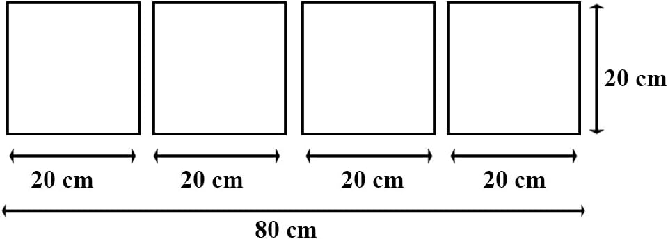 Feeby Frames Leinwandbild Bilder Wand Bild 4 Teile Panoramabild Wandbilder Kunstdruck 20x80 cm BROOK