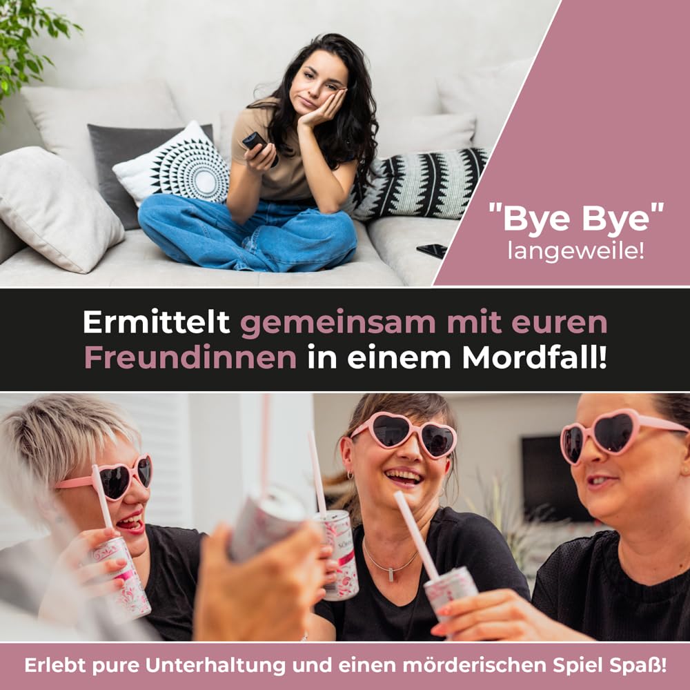 mitmach-krimi – Ladiesnight: der Mörder trinkt Prosecco – Krimidinner Spiel für zuhause für 6-12 Per