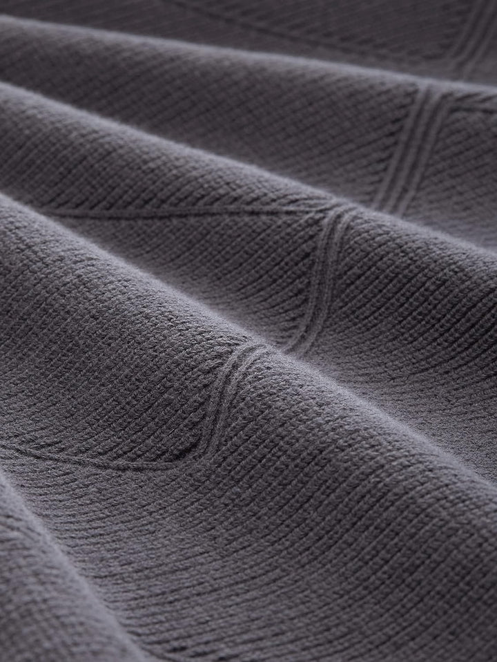TOM TAILOR Denim Herren Strickpullover mit Struktur L 29476 - Coal Grey, L 29476 - Coal Grey