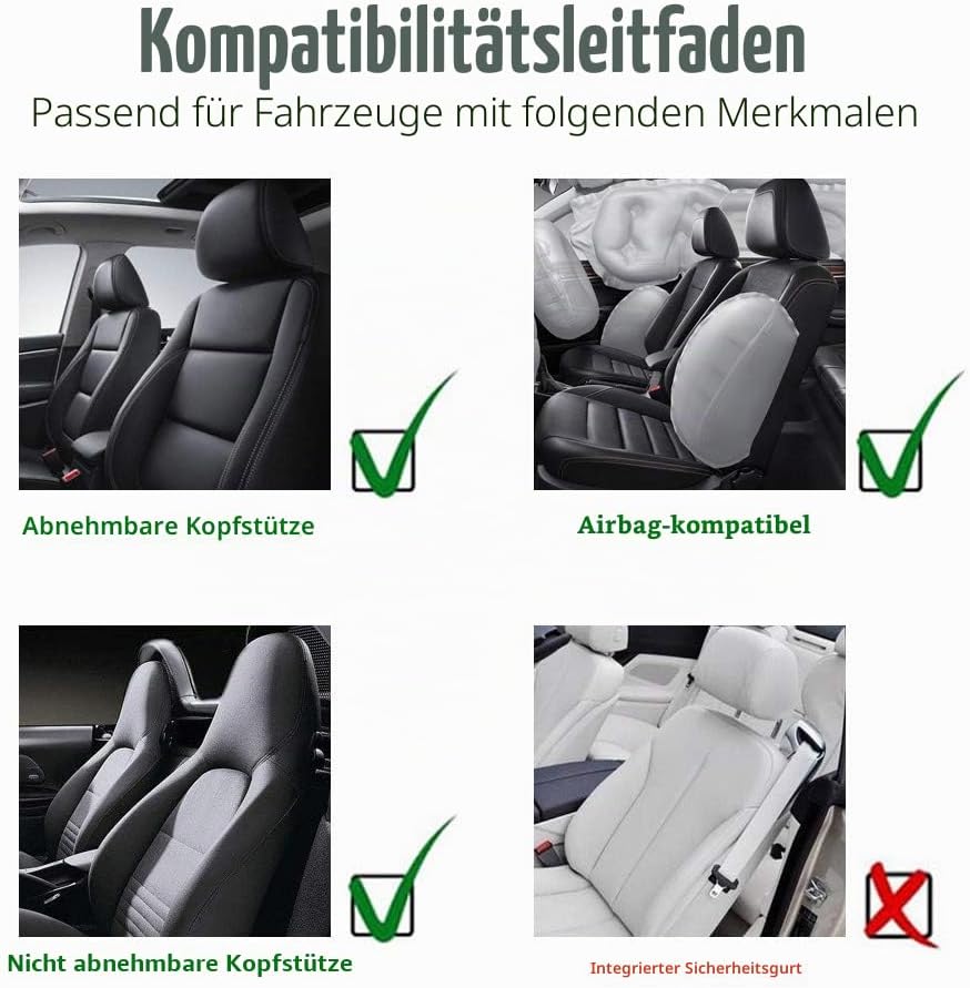 TOYOUN Autositzbezüge Vordersitze Sitzbezüge Auto Blau, Auto-Sitzschoner Schonbezüge Vordersitzbezüg