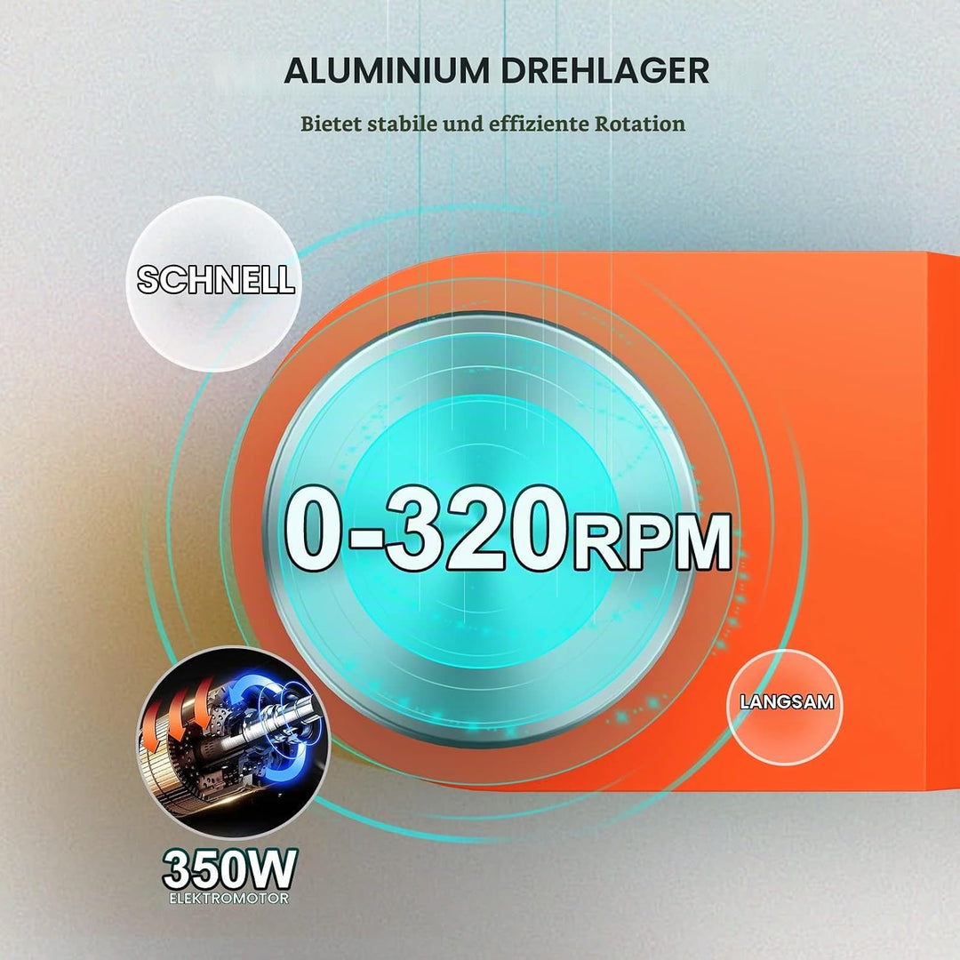 Verbesserte elektrische Töpferscheibe mit LCD-Anzeige 25CM 350W Keramikarbeit Tonhandwerk Doppelte K