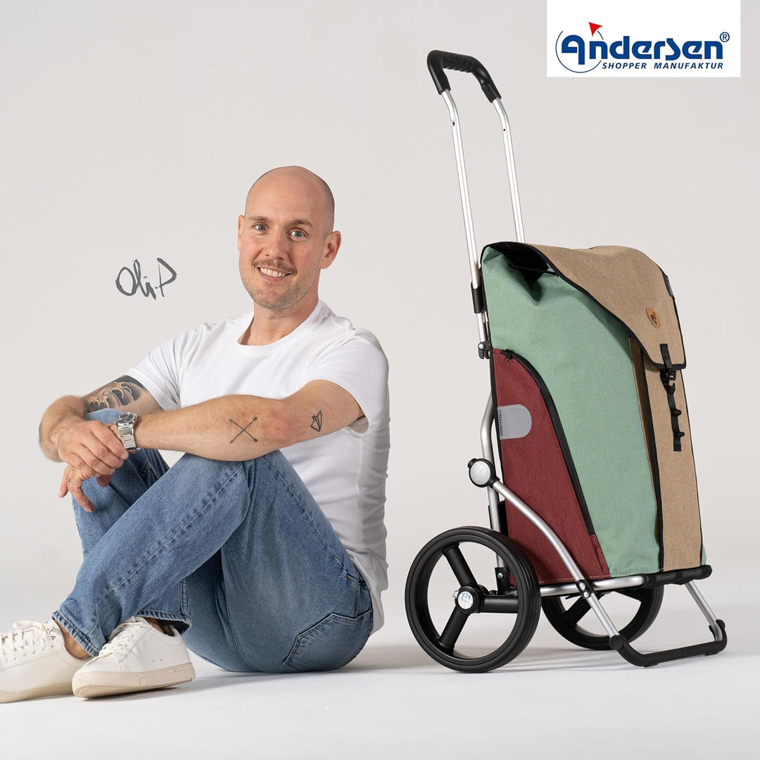 ANDERSEN Einkaufstrolley - Royal Shopper Oli.P 2.0 beige 50 L Einkaufswagen, hochwertig, Shopping, T