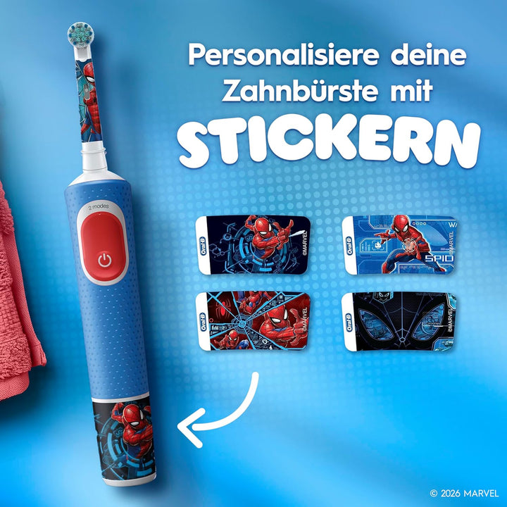 Oral-B Pro Kids Spiderman Elektrische Zahnbürste/Electric Toothbrush, Kinder ab 3 Jahren, inkl. Sens