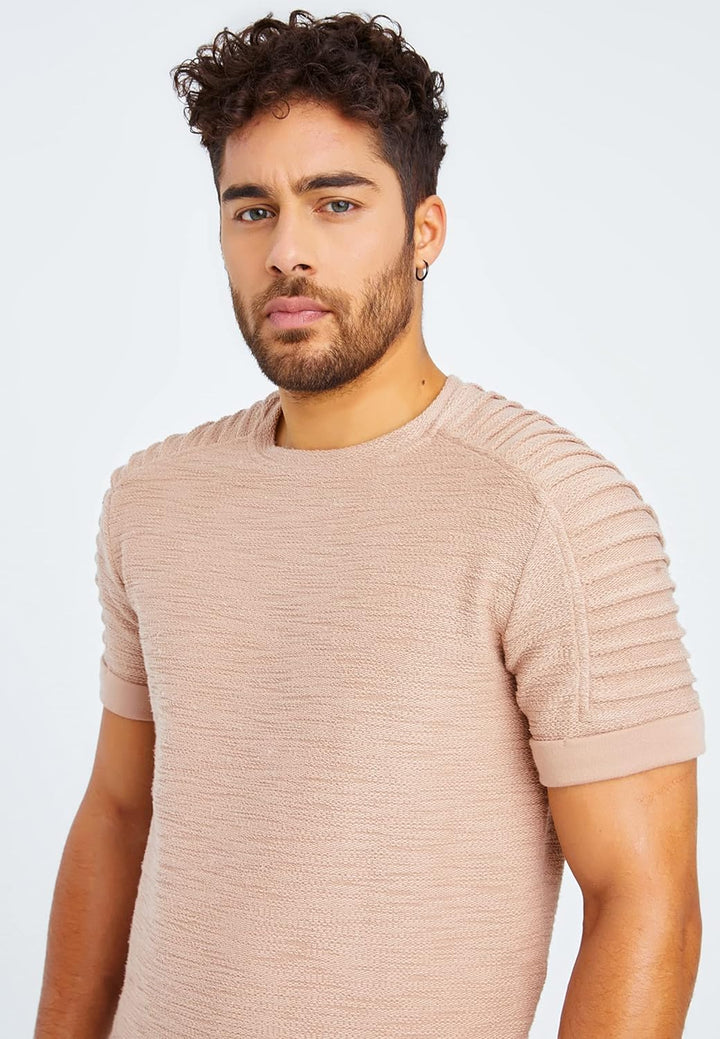 Leif Nelson T-Shirt Herren Sommer mit Rundhals-Ausschnitt, Regular Fit Herren-T-Shirt aus 100% Baumw