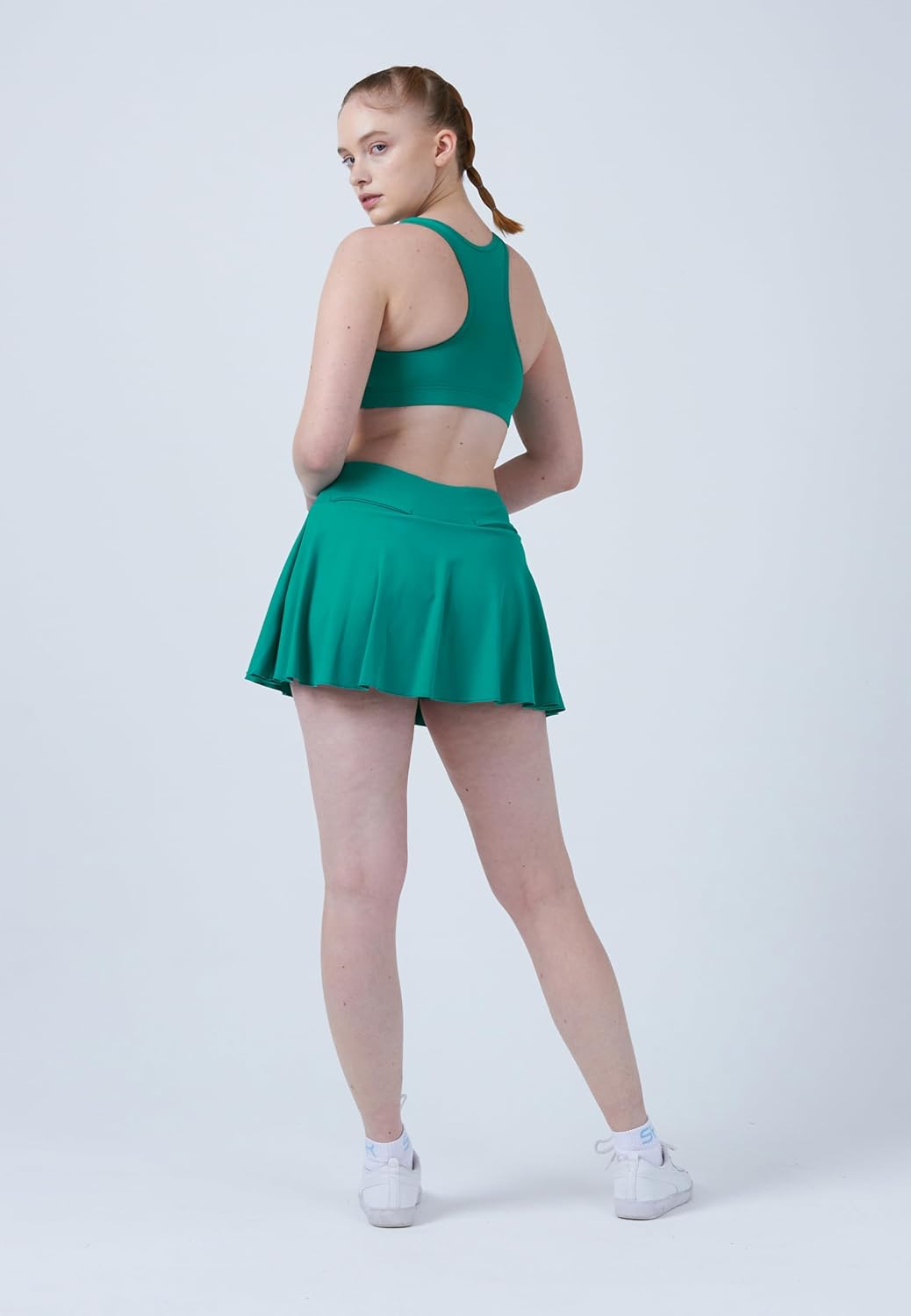 Sportkind Mädchen &amp; Damen Tennisskort mit Ballgürtel, atmungsaktiver Sport Rock mit Innenhose XL Sma