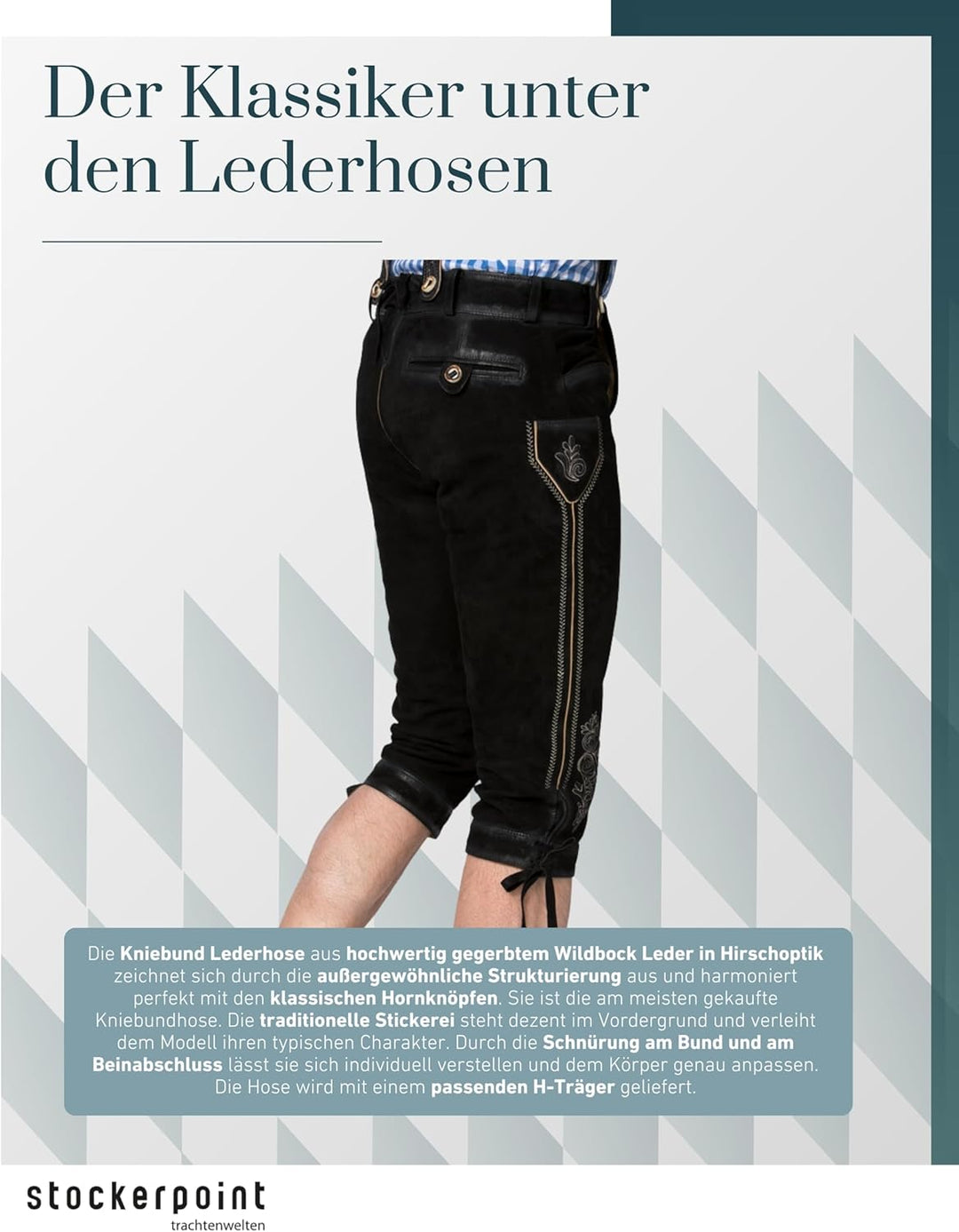 Stockerpoint Herren Hose 64 Schwarz Gespeckt, 64 Schwarz Gespeckt