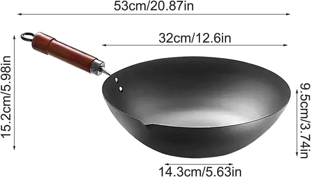 Gusseisenpfanne – Japanische Eisenpfanne, unbeschichteter Antihaft- für natürliches Kochen, Elektroh