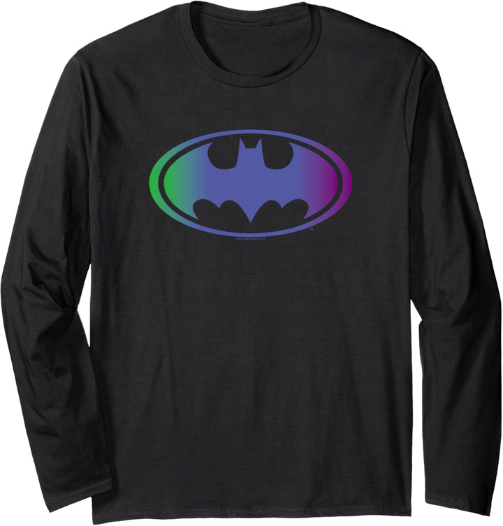 Batman Gradient Bat Logo Langarmshirt