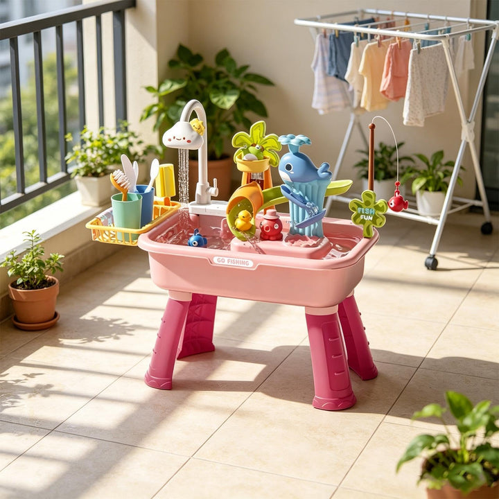 Wassertisch Für Kinder, Wasseraktivitätstisch Für Kleinkinder, Wasser- Und Sandspieltische Im Freien