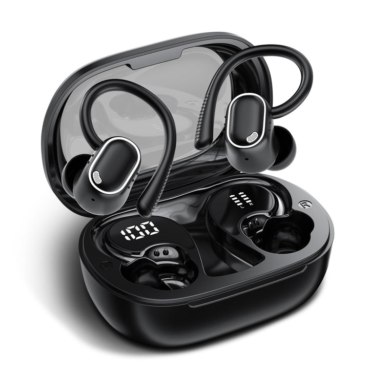 Bluetooth Kopfhörer Sport In Ear, Bluetooth 5.4 Kabellos Kopfhörer mit Ohrbügel, Hi-Fi Stereo, 50 St