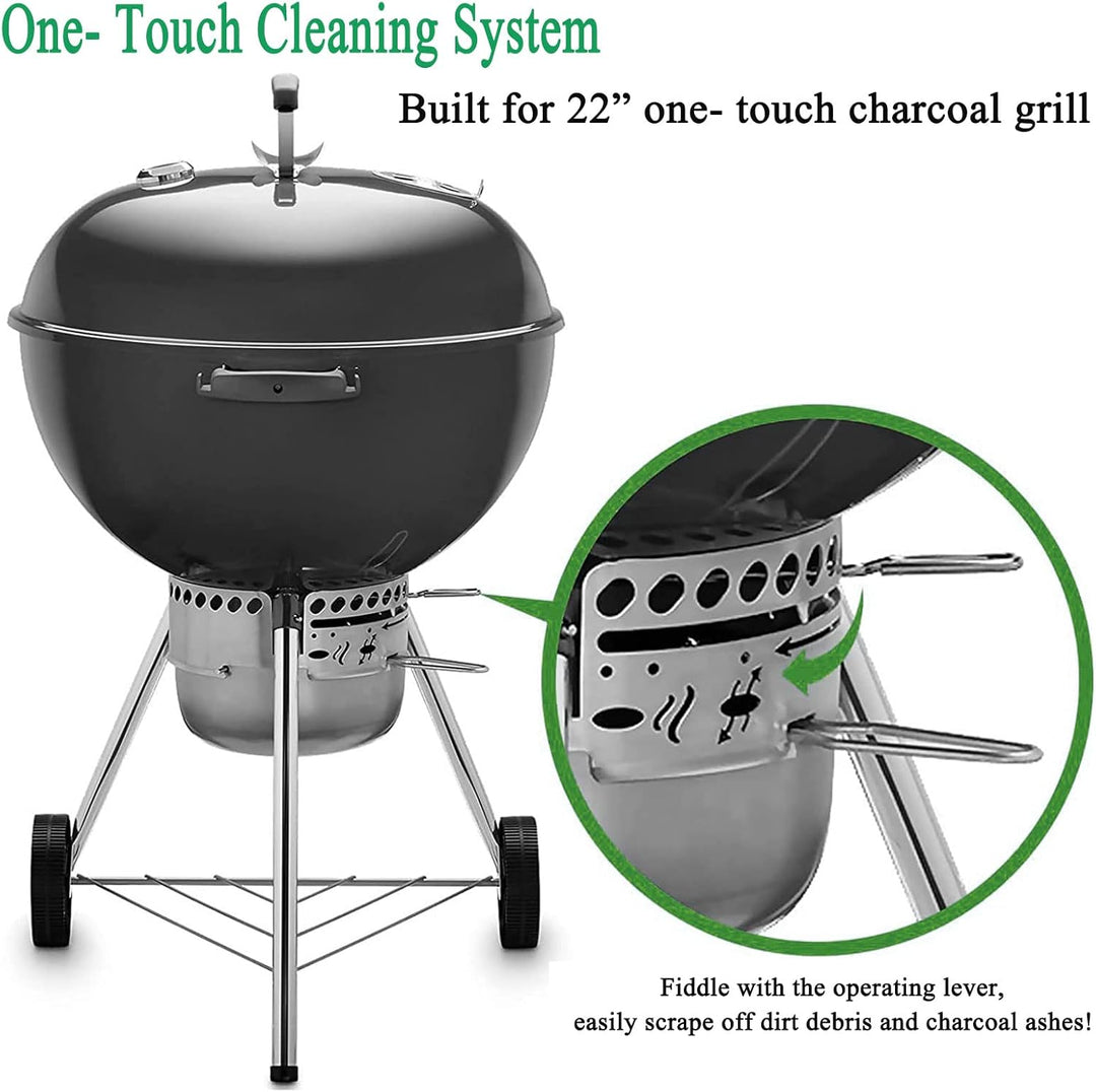 WELL GRILL 7403 & 7444 Char-Basket Holzkohlekörbe Cleaning System Kit for Weber 22-1/2-Inch One-Touc