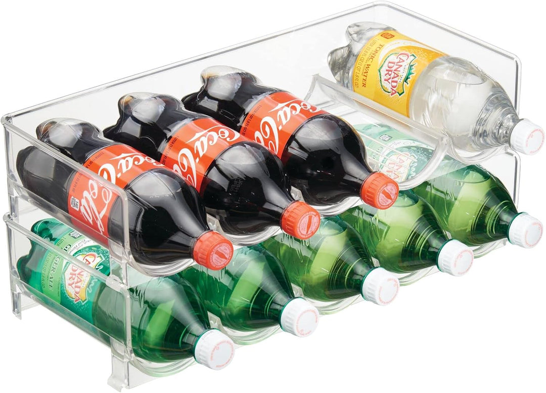 mDesign Flaschenhalter für Kühlschrank - stapelbarer Weinständer für 5 Flaschen - Getränkeaufbewahru