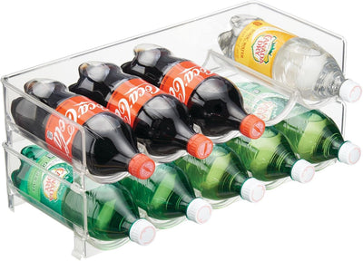 mDesign Flaschenhalter für Kühlschrank - stapelbarer Weinständer für 5 Flaschen - Getränkeaufbewahru