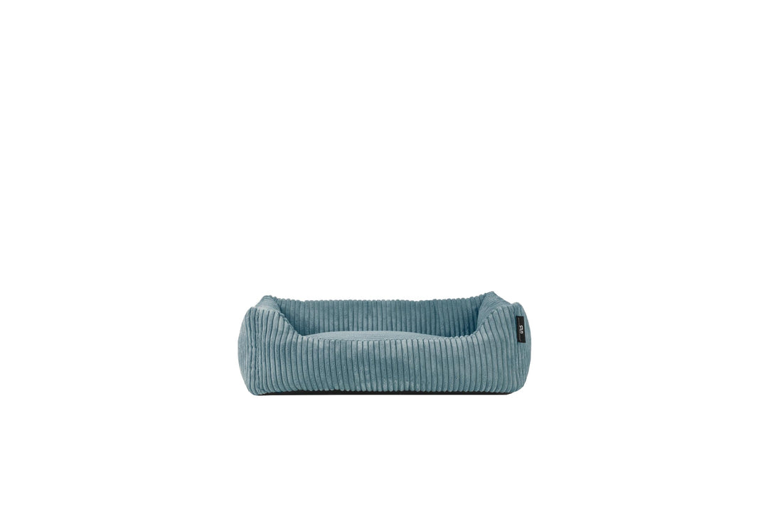 Rohrschneider Tierbett mit Wendekissen, Cordstoff, Braun, 55x42x15 cm, Antirutsch, Abnehmbar, für Ha