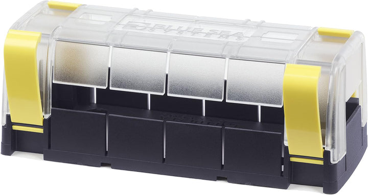 Blue Sea Systems Mini-Sammelschiene, 100 A, 1 Stück 250a, 6 Schrauben, 4 Bolzen, Abdeckung, 250a, 6