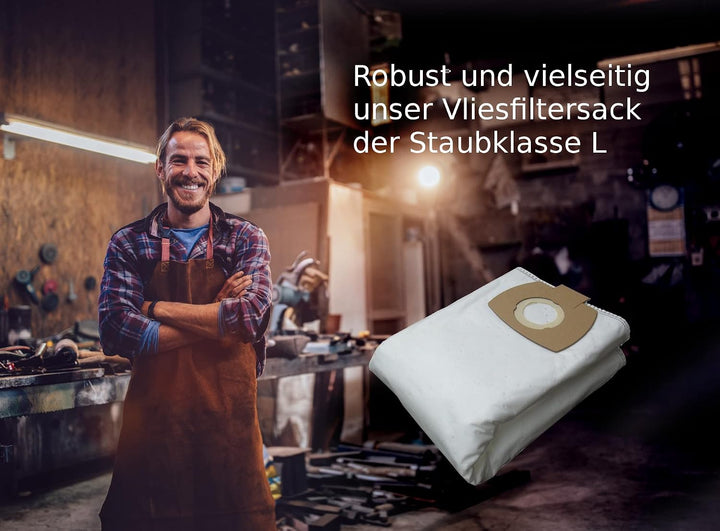 5 Staubsaugerbeutel Kallefornia K925 geeignet für AREBOS AR-HE-SS2300B Nass- Trockensauger