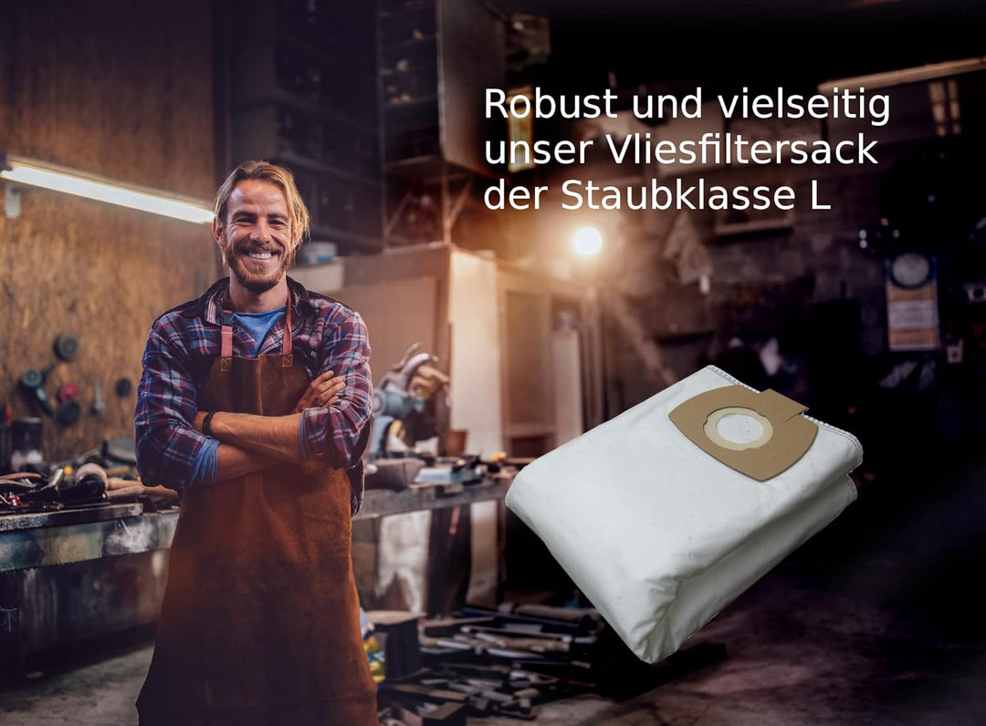 10 Staubsaugerbeutel Kallefornia K925 geeignet für Fein Dustex 35L / Dustex 35LX / Dustex 35 LX AC