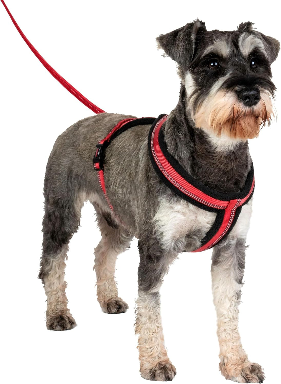 HALTI Comfy Hundegeschirr - Fleecefutter mit 3M-Reflektorgewebe, Befestigung vorne und hinten für zu