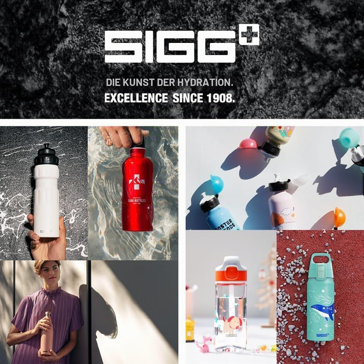 SIGG - Alu Trinkflasche - WMB ONE - Made in Switzerland - ClimatePartner - Kohlensäure geeignet - Au