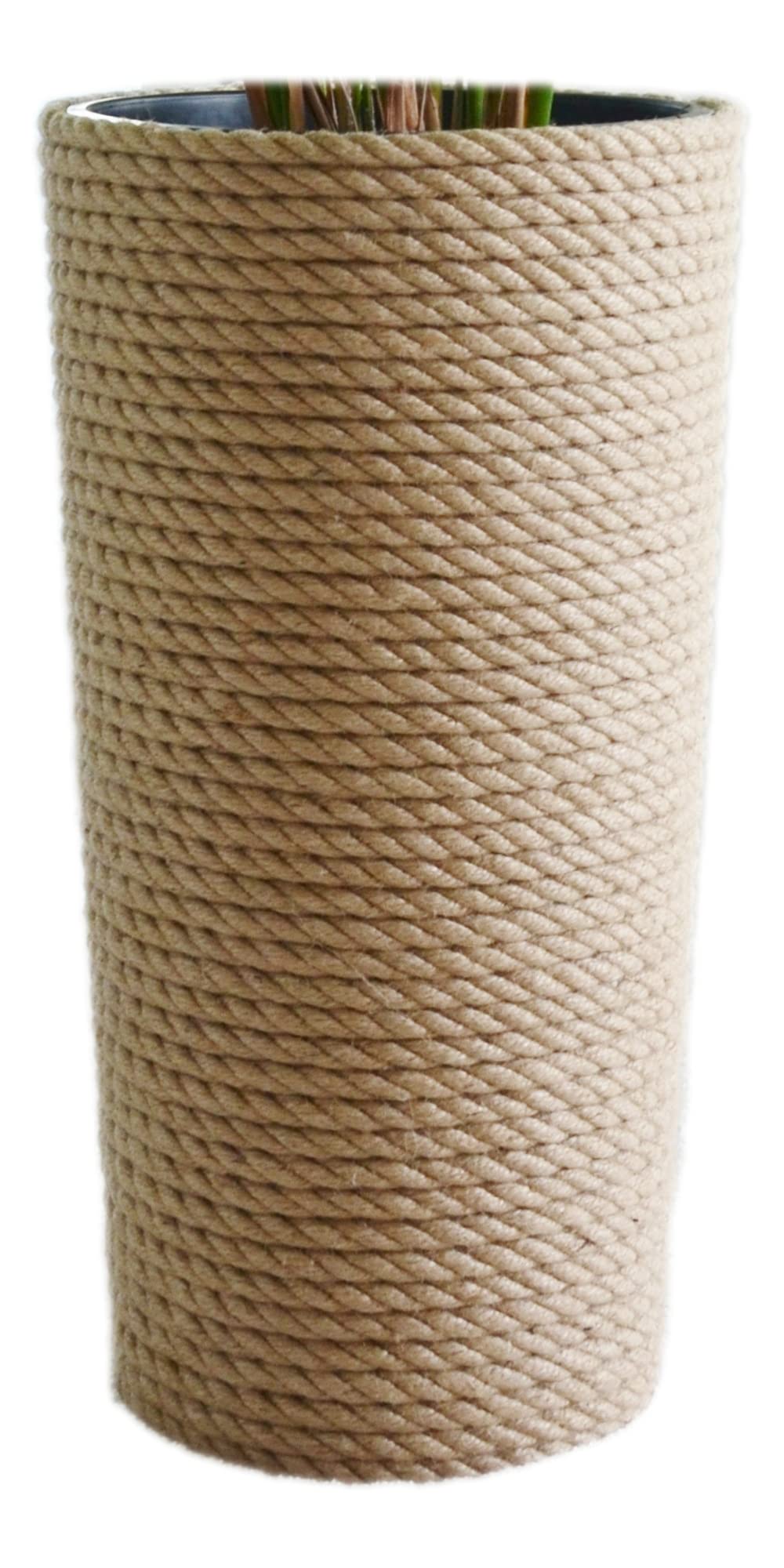 KORAD Pflanzentopf/Übertopf 32 hoch Stil Boho EKO Natural, geflochtene Juteschnur, Graskorb, Jute, E