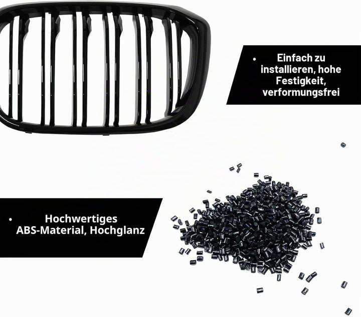 Gangying G01 Nieren Schwarz,Kühlergrill für BMW X3 G01 2018-2021 X4 G02 2019-2021 X3 Grill x4 Grill
