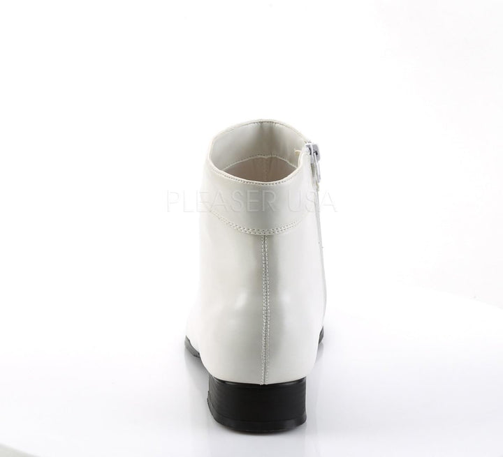 Retro-Disco-Stiefeletten Pimp-50 - matt Weiss Gr. 46 - 47
