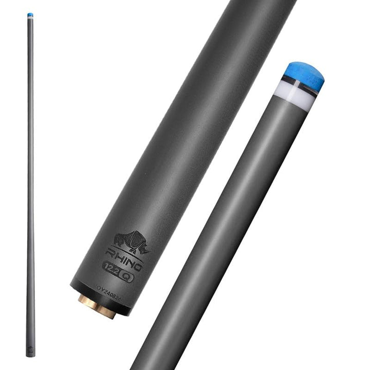 RHINO - 76,2 cm / 30 Zoll / Q-loc-Gelenk-Queue aus Carbon, Einzelschaft, Spitze 11,8 mm, 12,2 mm, 12