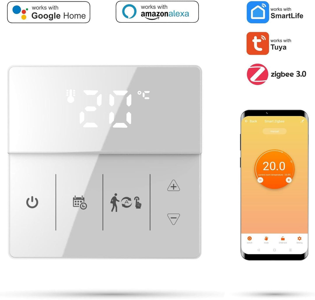 Automat-on Zigbee Thermostat Fussbodenheizung | Raumthermostat Fussbodenheizung PRO | Steuerung Wand