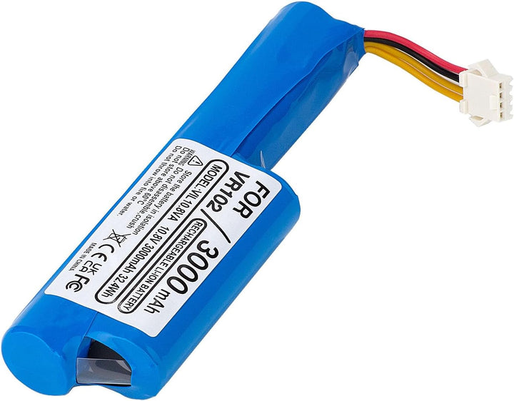 3000mAh 10,8V Li-Ion Akku kompatibel mit Vileda VR 102, VR One, VR 201 PetPro, VR 303 Saugroboter, E