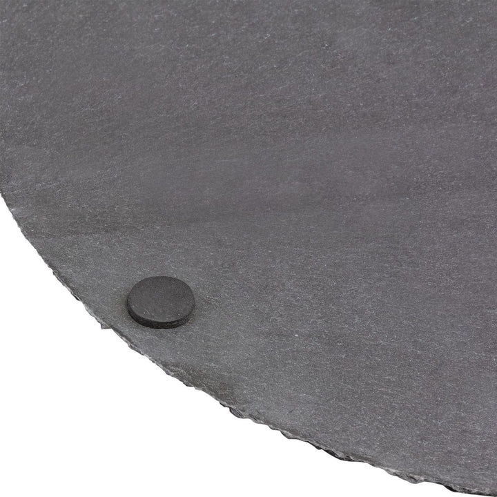 Westmark 2 Naturschiefer-/Servierplatte, rund, mit Kratzschutz, Durchmesser: je 30 cm, Schiefer, Tap