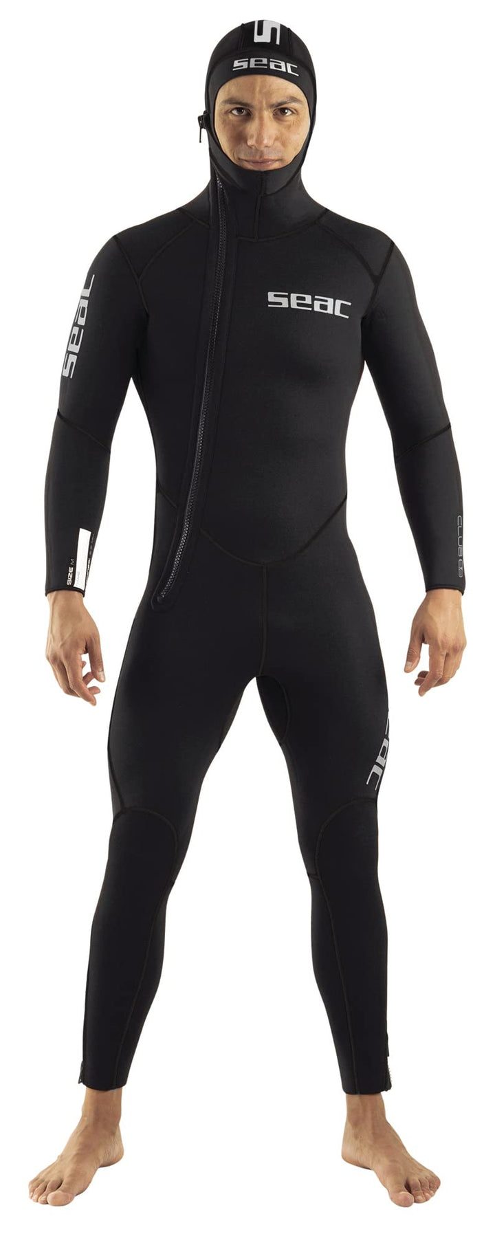 Seac Club Man, Neoprenanzug mit integrierter Kapuze, hergestellt aus 5 mm dickem Neopren und mit Pow
