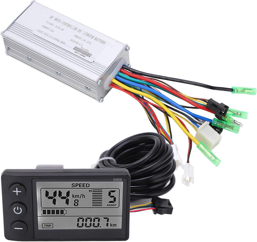 BuyWeek Brushless Motor Controller Kit, 36V/48V 500W/750W Brushless Motor Controller mit 866 LCD Dis