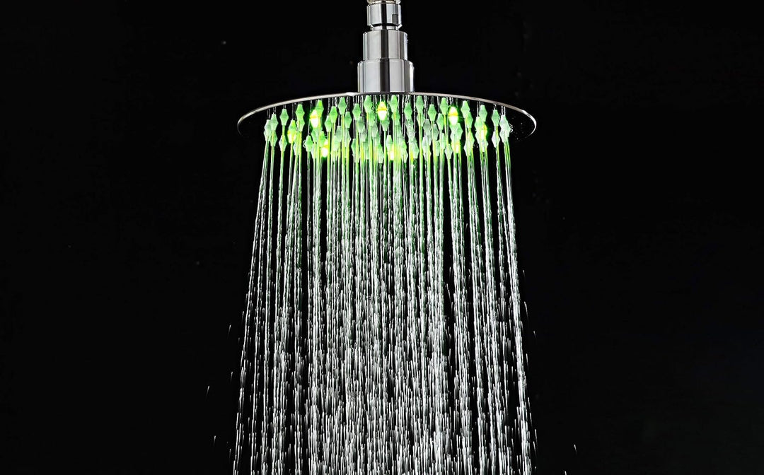 Fyeer -8 Zoll Led Regendusche Einbauduschköpfe Edelstahl Duschkopf Regenbrause Brausekopf aus Edelst